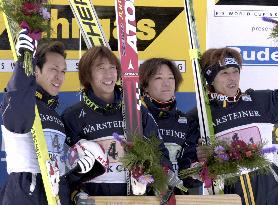 Japan wins 1st place in World Cup ski jumping contest